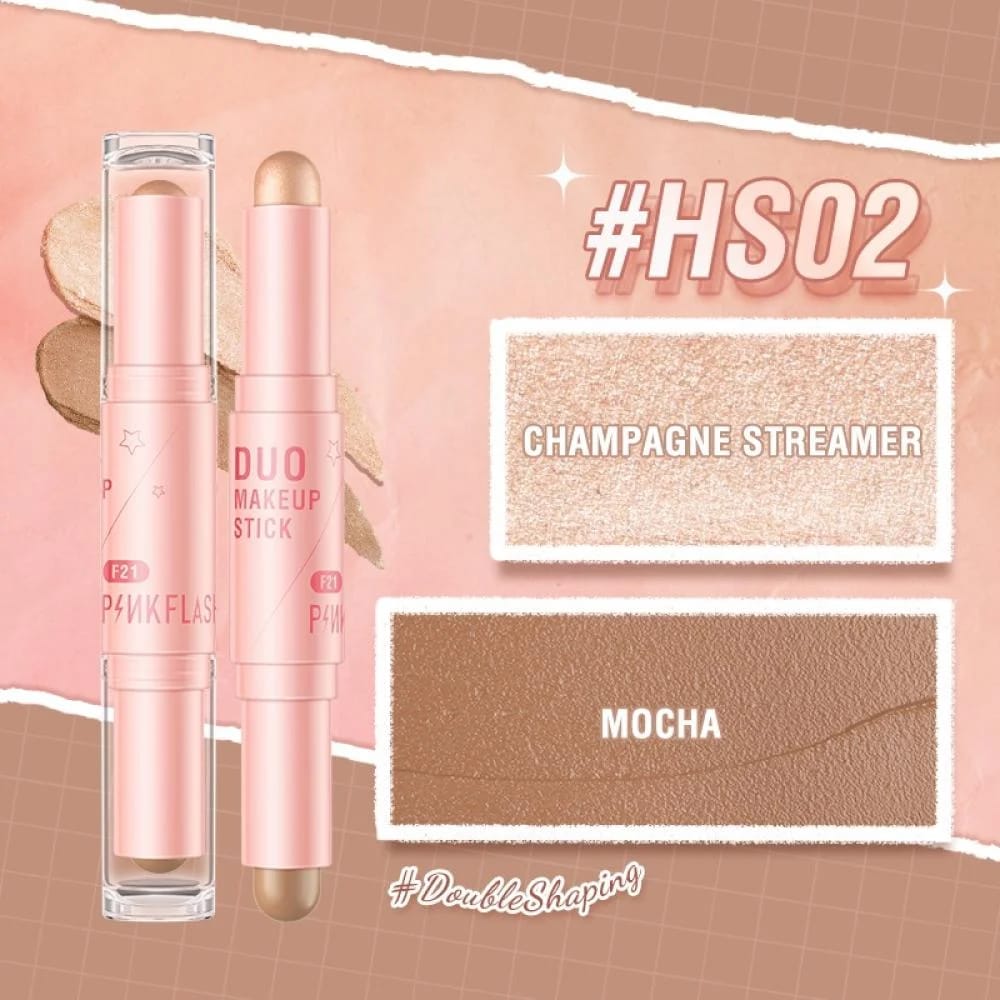 Pink Flash - Highlighter and Contour Duo Makeup HS02 Champagne Streamer