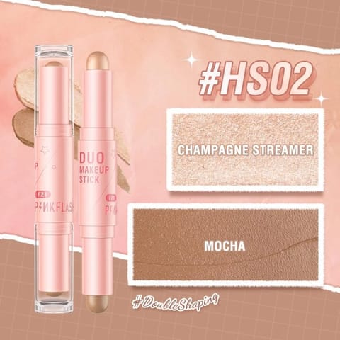 Pink Flash - Highlighter and Contour Duo Makeup HS02 Champagne Streamer