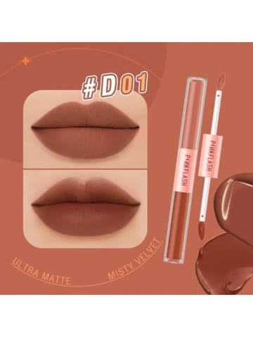 Pink Flash Long-Lasting Shiny Dual Lip Gloss D01