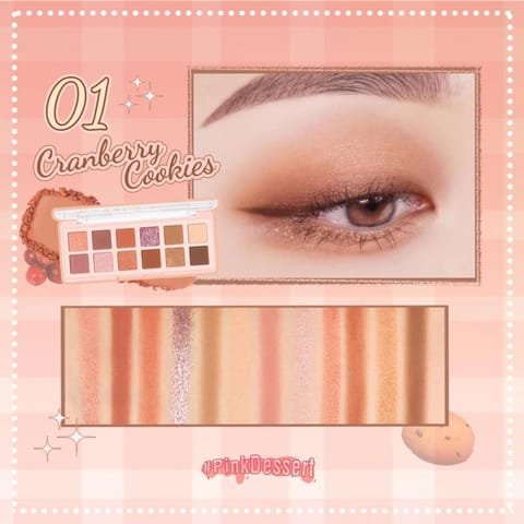 Pink Flash Eyeshadow Palette 01 Cranberry Cookies