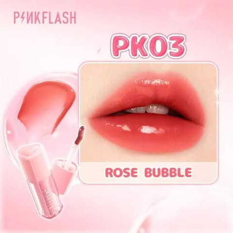 Pink Flash Lip Gloss PK03 Rose Bubble