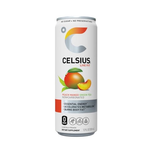 Celsius Drink Peach Mango Green Tea 355M