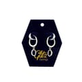Glitz Earring - Oval Pendant Silver
