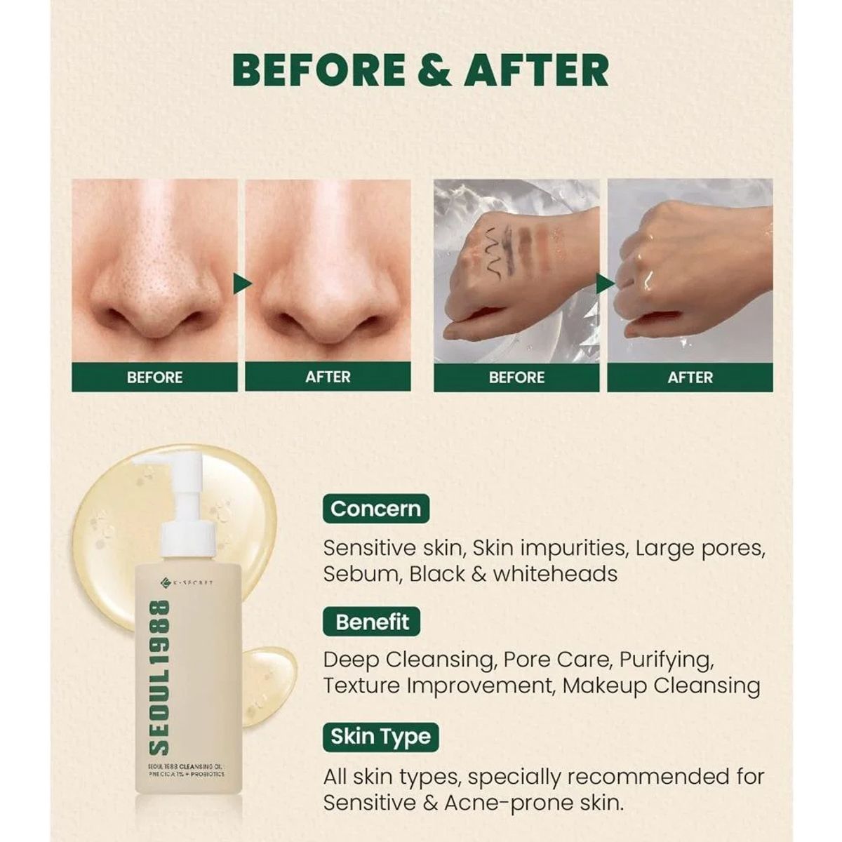 K Secret Cleanser Cica+Probio 200Ml Oily