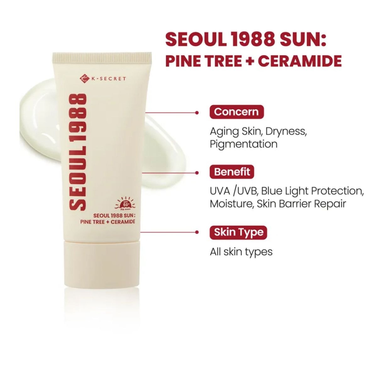 K Secret 1988 Sunscreen Pine + Ceramide