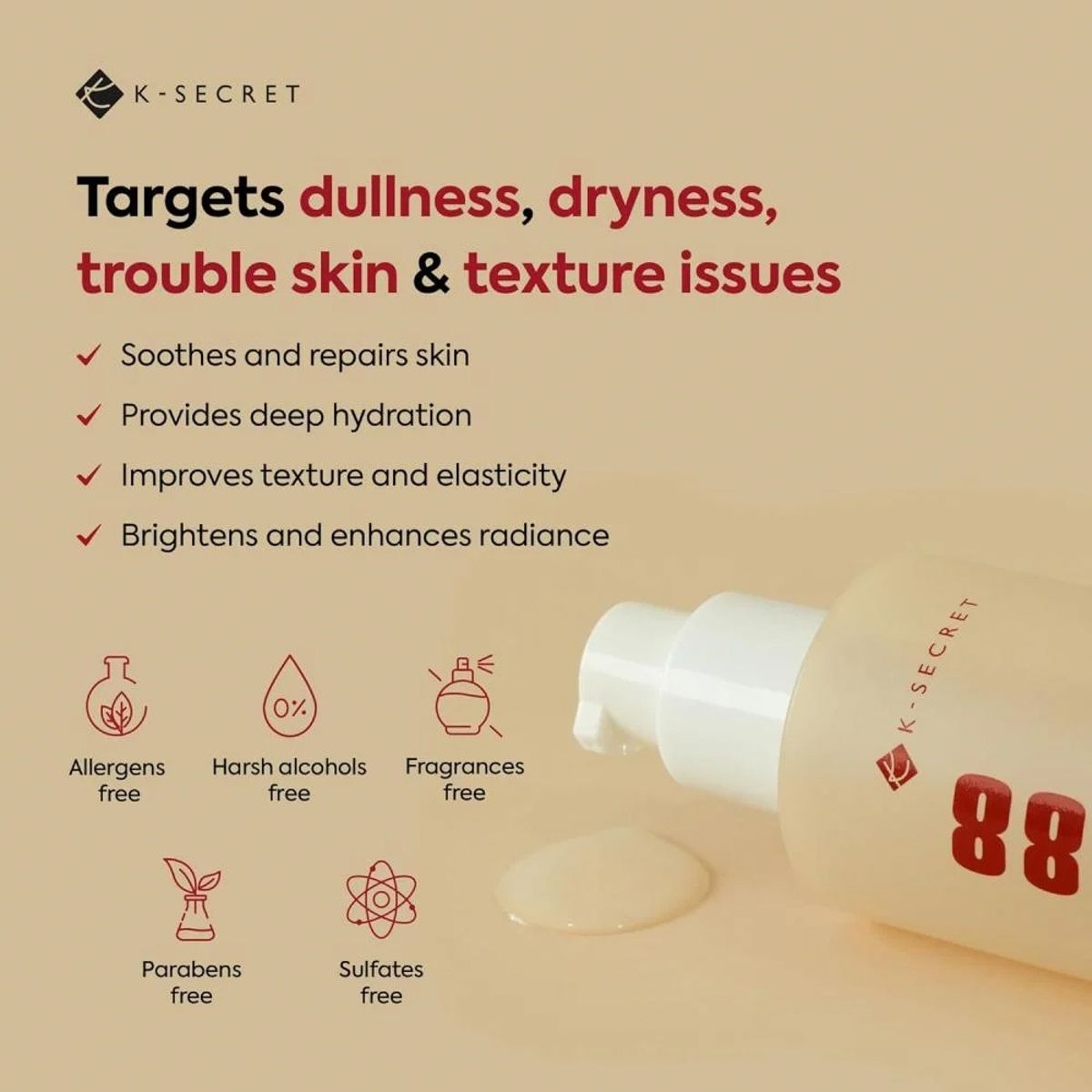 K Secret Serum 97% Snail & Rice – 100Ml