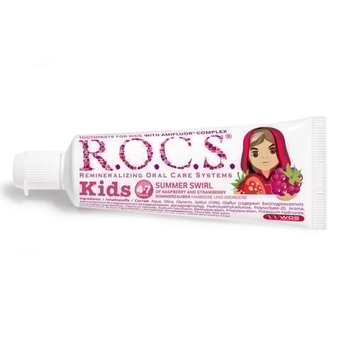 R.O.C.S. KIDS SUMMER SWIRL (RASP & STRAW) 35ML