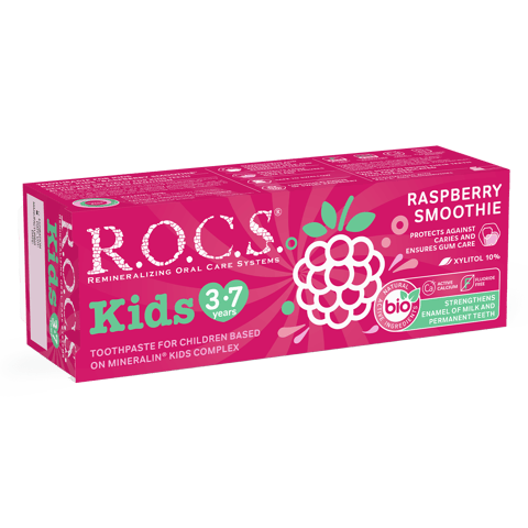 R.O.C.S Toothpaste Kids Raspberry Smoothie For Children 3-7 Years