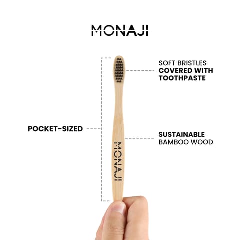 موناجي فرشاة اسنان جاهزة مضافة بمعجون