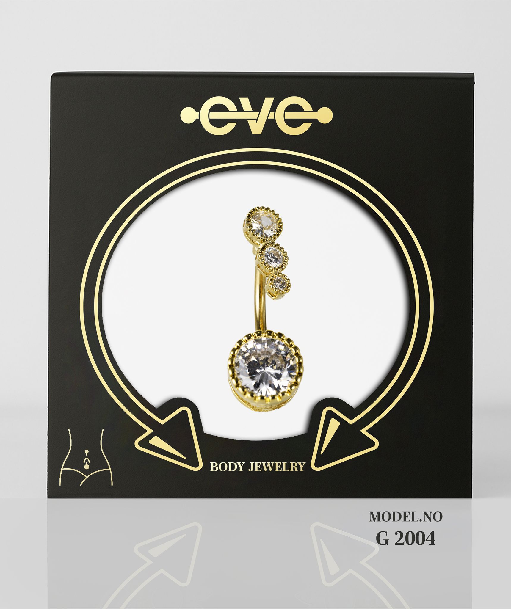 إيف بيرسنج سرة ذهبى  -موديل رقم G 2004