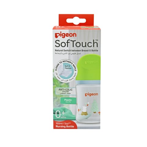Pigeon Softouch Wide Neck Nursing Bottle Plastic Rabbit 160 ml