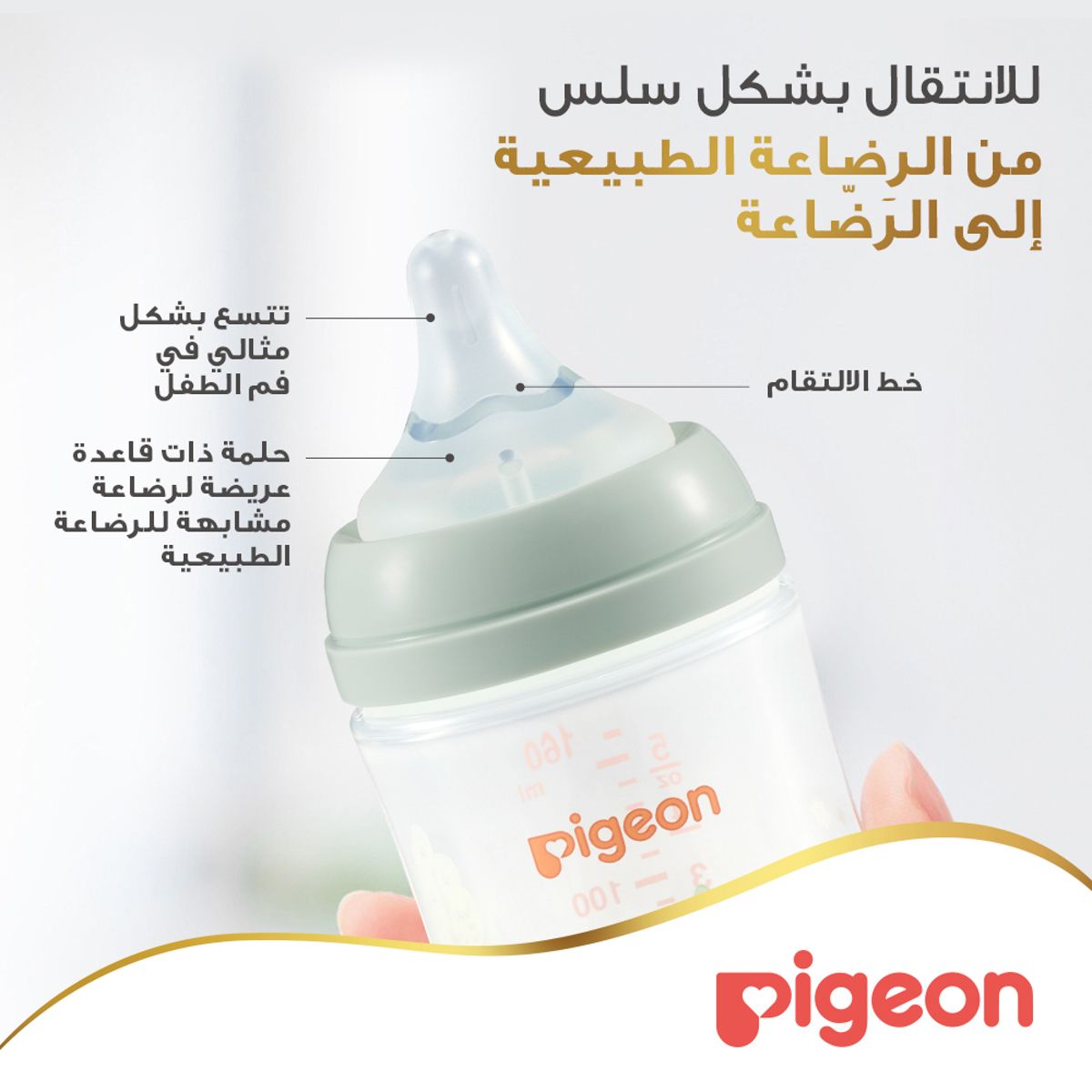 Pigeon Softouch Wide Neck Nursing Bottle Plastic Rabbit 160 ml