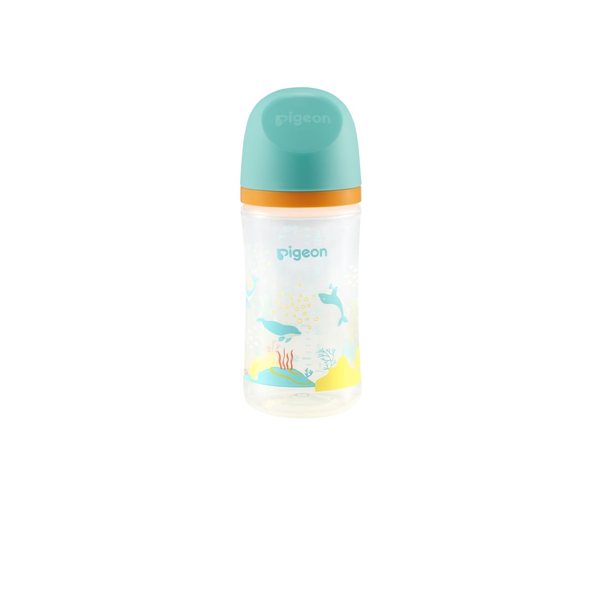 Pigeon Softouch Wide Neck Nursing Bottle Plastic Dolphin 240 ml