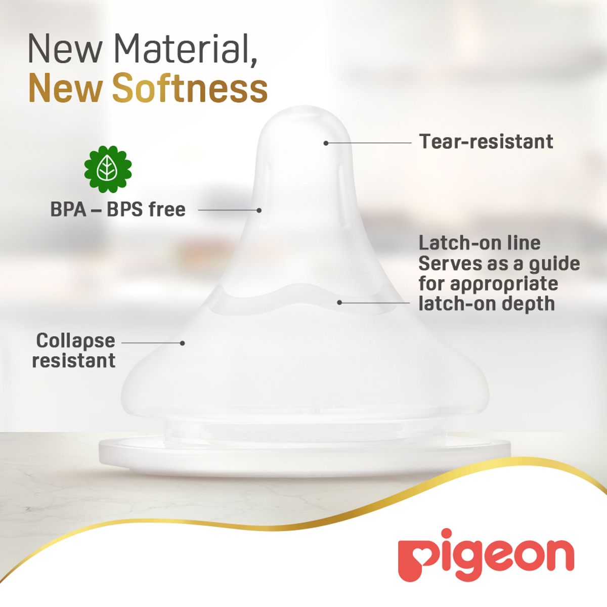 Pigeon Softouch Wide Neck Nursing Glass Bottle 160 ml