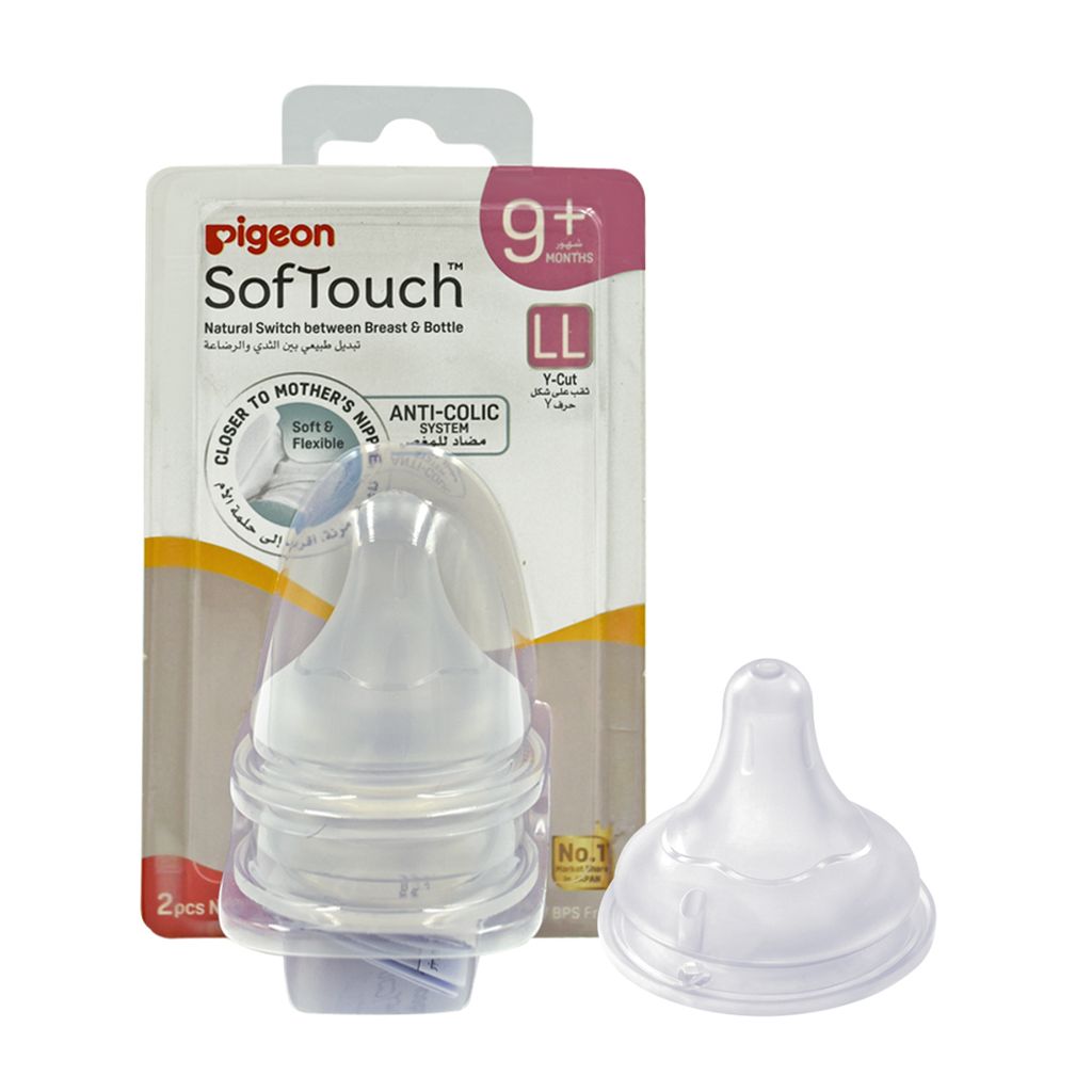Pigeon Softouch Wide Neck Nipples 2PC-LL