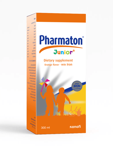 Pharmaton Junior With Iron 300 Ml Orange