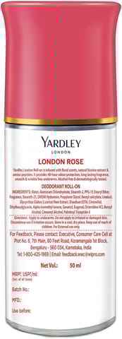ياردلي رول أون لندن روز 50 مل